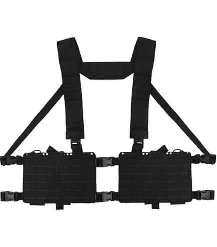 Sangle Élastique Tactique WarmHeartting - Fixation Radio/Magazines Pour Gilet Plateforme - 5x15cm - Nylon