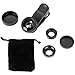 Produktbild 3 in 1 Lens 180 Grad Fischaugenobjektiv Fischaugen Fisheye Objektiv Weitwinkel Makro Kamera Linse Set Adapter Fuer Handy Samsung Smartphone Tablet Apple iPhone 4 4S 5 5S 6S 6 Plus Schwarz Silber Blau Dunkelrot Gold