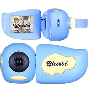 Blessbe Kids Digital Video Camera, Digital Camera for Kids, Camera for Kids Real, Child Video Recorder Camera Full HD 1080P Handy Portable Camera 2.0 Screen, with Inbuilt Games for Kids (Blue) BB31