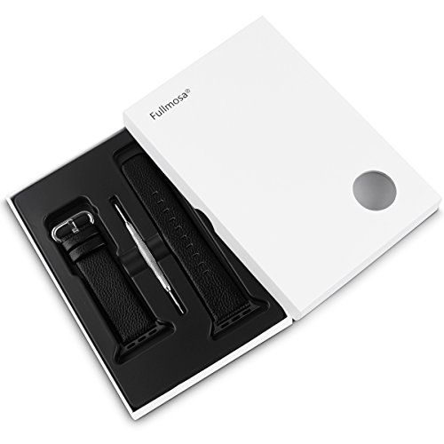 Fullmosa Compatible Correa Apple Watch 42mm 38mm Cuero 15 Colores Correa para Apple Watch iWatch Serie 3 Serie 2 Serie 1 Negro 42mm reviews Fullmosa Compatible Correa Apple Watch 42mm 38mm Cuero 15 Colores Correa para Apple Watch iWatch Serie 3 Serie 2 Serie 1 Negro 42mm