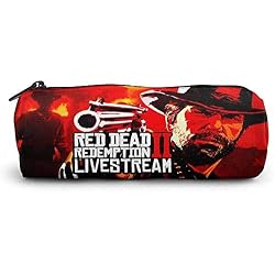 Red Dead Redemption 2 - Estuche unisex para lápices y bolígrafos con cremallera, bolsa de papelería de gran capacidad para niñas y niños