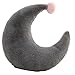 Produktbild DWSM Plüsch Kissen Grau Mond Kissen Sofa Dekoration Bett Kissen 35 * 40 cm