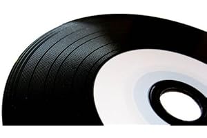 NATUREINKS 10 pieces Xlayer Vinyl Printable CD-R CD 48x 700MB 80 minutes in Sleeves, Diamond Black Surface, Retro look 102845