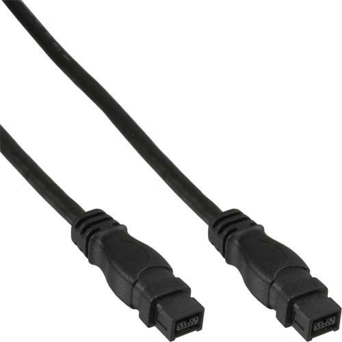InLine 39901 FireWire Kabel (IEEE1394, 9-polig Stecker-auf-Stecker, 1 m) schwarz