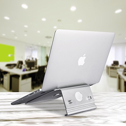 Paragala Ergonomische Einstellbare Laptop Ständer Universal Stilvollen Aluminium Notebook Halter für MacBook Pro Air Stand And Other 10-17 Zoll Laptops (Silver2) - 2