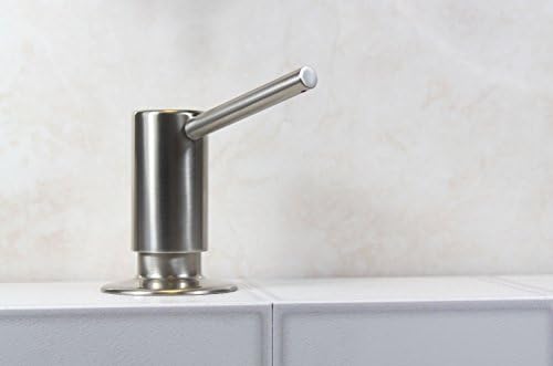 Deluxe Brushed Nickel British Made Soap Dispenser-Deck Mounted