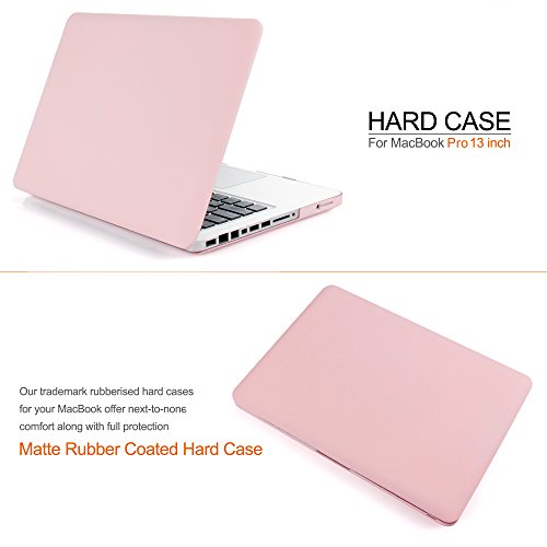 iDOO MacBook Schutzhülle / Hard Case Cover Laptop Hülle [Für MacBook Pro 13 Zoll – mit CD-Laufwerk: A1278] – matt, Hellrosa - 2