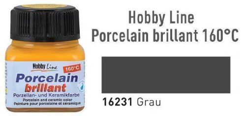 Hobby Line Porzellanmalfarbe, 20ml, Grau