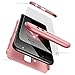 Price comparison product image cmdkd Galaxy A6 Plus Case, 360 Degree Protection 3 in 1 Slim PC Cover Shockproof Shell Full Body Coverage Hard Protective Case + Tempered Glass Screen Protector for Galaxy A6 Plus 2018 Rose gold