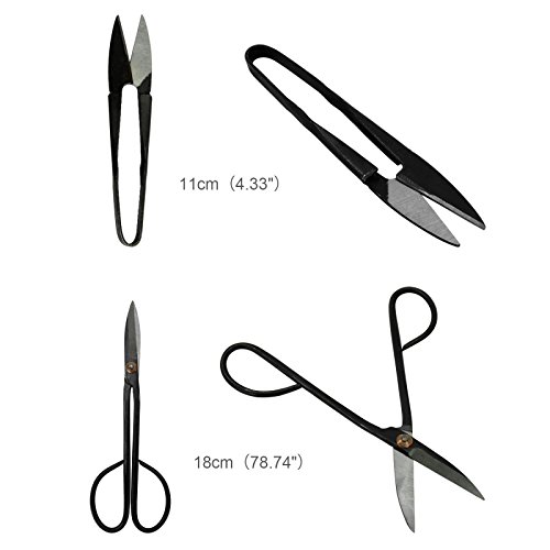Bonsai Werkzeugset, 10 / 14-Teiliges Set Professional Scher- Bürsten Mit Rollen Drähte Carbon Stahl Multi-Funktions-Outdoor-Schanzzeug Für Wandern Camping Garten Scheren-Set Werkzeug Kit - 3