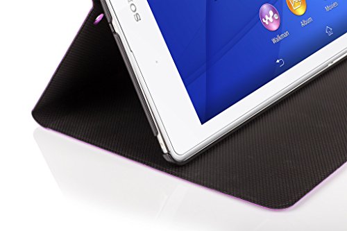 Forefront Cases® Neue Leder Hülle / Tasche / Case / Cover für Sony SGP611 Xperia Z3 Tablet Compact 20,3 cm (8 Zoll) – Rundum-Geräteschutz und intelligente Auto-Sleep-Wake-Funktion mit 3-JAHRES-GARANTIE VON FOREFRONT CASES – inkl. Eingabestift - 7