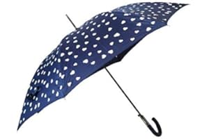 GOODFORGOODS Paraguas Cambia de color con la Lluvia Agua Corazones largo automático anti viento color azul diámetro 120 cm.