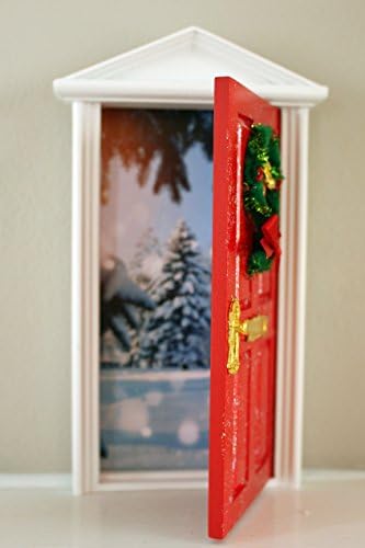 Opening Christmas Elf door with North Pole image