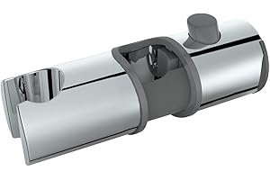 Wenko Szybowiec Libertà, Uchwyt na Drążek Prysznicowy 25/24/22 mm, Montaż bez Zdejmowania Drążka i bez Narzędzi, Wykonany z Tworzywa Sztucznego (ABS), Łatwa Regulacja Wysokości, Chrom