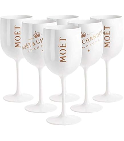 Moet & Chandon White Ice Imperial Acrylic Champagne Glasses (2pk) **BRAND NEW