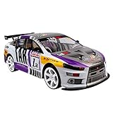 🚜 🚜 70 km / h RC-Rennwagen 1:10 4WD Doppeltes Batterie-Hochleistungsmodellauto-LED-Scheinwerfer. Simulationsbasiertes Design macht das Auto exquisit und langlebig. Coole LED-Scheinwerfer beleuchten Straßen für das Modellauto, und Nachtspielen macht mehr Spaß.
