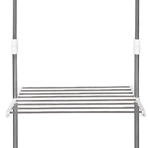 Songmics Kleiderständer Wäscheständer Mit Handtuchständer 90-155(L) X 41(W) X 93-168(H) cm LLR402 - 7