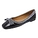 Produktbild Mymyguoe Damen Flach Pumps Chic Schleife Runde Zehe Bequeme Freizeitschuhe Lackleder Spitz Kitten Heel Hochzeit Kleid Schuhe Flach Mund Arbeit Schuhe Segelschuhe Slip-on Loaferschuhe Rutschfeste