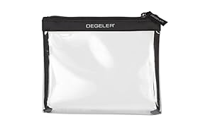 DEGELER - Busta beauty case trasparente Clear Bag - pensata per trasportare liquidi nel bagaglio a mano in aereo - busta beauty case con cerniera