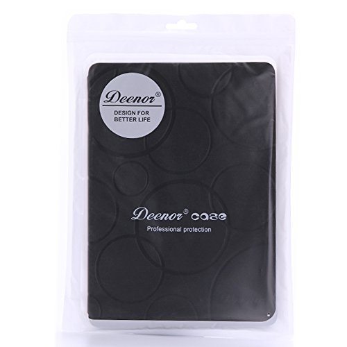 iPad Air Hülle, DEENOR Colour Series Premium PU Leder Ultra Slim Light Weight Auto aufwachen / Schlaf Funktion Schutzhülle Hülle für Apple iPad Air iPad 5. (Black circles) - 8
