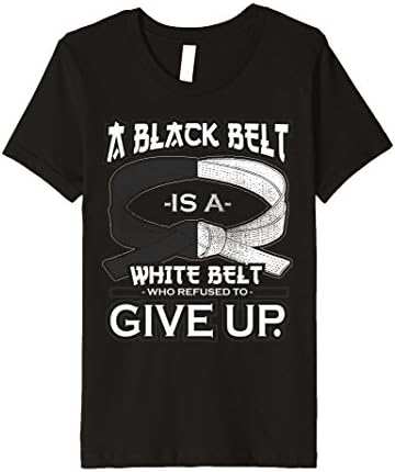 Kids A Black Belt Is A White Belt T Shirt - Taekwondo Karate 12 Black