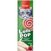Wanpy Kediler İ&ccedil;in Dondurularak Kurutulmuş Lolipop - Kızılcık - 1.4 g*10'lu