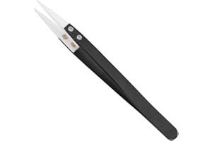 NOPNOG Pince droite en céramique - Résistante aux températures élevées et antistatique - Noire