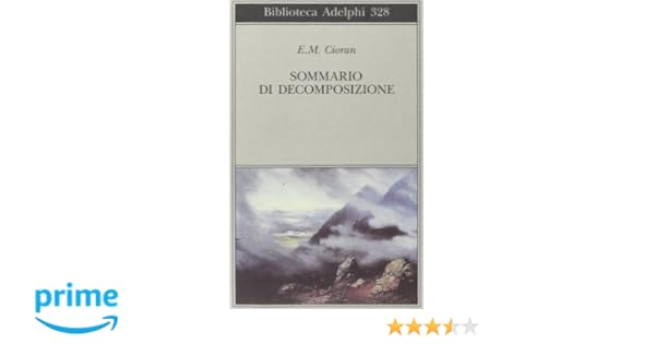 cioran sommario di decomposizione