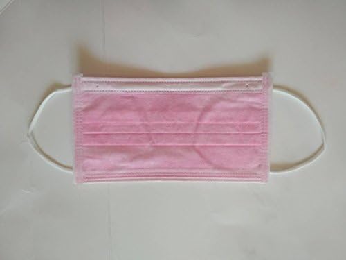 50 Pcs Disposable Earloop Face Mask Surgical Face Flu Masks 3-Layer Filter Protection Super Filter Pollen Dust and Bacteria Earloop Face Masks Dental (Pink)