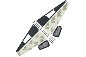 GPM Racing Stainless Steel Decorative Plate of Engine Cover for Traxxas 1:18 TRX4M Land Rover Defender 97054-1 Upgrades - Black