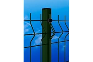 ITALFROM PALO TUBOLARE QUADRO VERDE 50X50 mm - ALTEZZA PALO 200 cm - COMPLETO DI 3 PIASTRINE PER FISSAGGIO(2307)