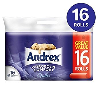 Preisvergleich Produktbild Andrex Wunderschöne Comfort Quilts Toilettenpapier 16 pro Packung