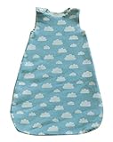David Fussenegger 94545798 Flanellschlafsack bis 1 Jahr - "Wolken allover" jade