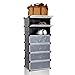 Produktbild Lifewit Schuhschrank Stoffschrank, Schuhregal Steckregal 6-Modulfächer DIY Schrank, Regalsystem für Kleidung/ Schuhe/ Spielzeug/ Bücher, Kunststoff, Schwarz