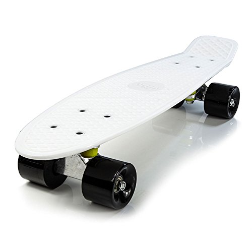Preisvergleich Produktbild VIBE VB-SKTS001 Skateboard, White Deck / Black Wheels
