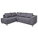 Produktbild ROLLER Ecksofa - grau - Federkern - Webstoff
