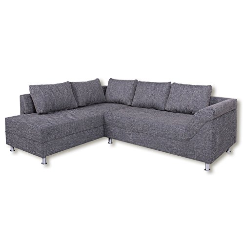 Preisvergleich Produktbild ROLLER Ecksofa - grau - Federkern - Webstoff