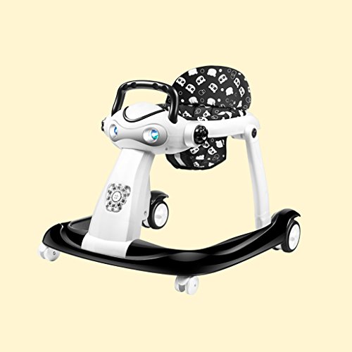 SMCCN Baby Walker 6/7-18 Meses Anti Rollover Multifunción Plegable Con Música Altura Ajustable Con Empuñadura Ancho Del Asiento Ajusta