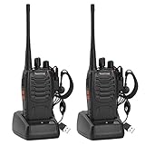 [Einfach zu bedienen]: Nestling Walkie Talkies bieten den wiederaufladbaren 1500-mAh-Li-Ionen-Akku für den Langzeitgebrauch. Schalten Sie einfach zwei Walkie-Talkies auf den gleichen Kanal und drücken Sie die Taste Drücken, um zu sprechen, um mit anderen zu sprechen.