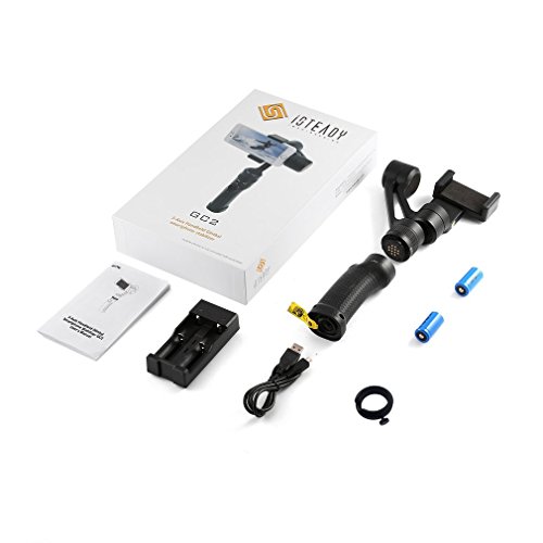 LESHP 3-Achsen-Handheld Gimbal Stabilisator FÃ¼r Smartphone wie iPhone, Samsung,HUAWEI,GoPro fÃ¼r Wireless Control Vertikal schieÃŸen Panorama-Modus ,mit 2 StÃ¼ck extra Batterien