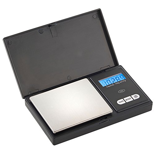 VonShef tragbare digitale Taschenwage mit 1kg Kapazität & beleuchtetes LCD-Display – Schwarz/Edelstahl - 8