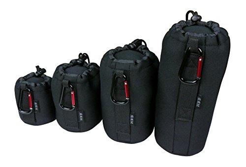 Gem Lot de 4  pochettes en n  opr  ne pour objectifs Canon Nikon Sony Pentax Olympus