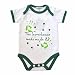 White Baby Vest With Small Green Hand & Leprechauns Made Me Do It Print