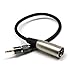 Produktbild Wokee Adapter AUX Audiokabel,0,3 m XLR 3-poliger Stecker auf 3,5 mm Stereo-Stecker Abgeschirmtes Mikrofon Mikrofonkabel TRS