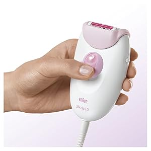 Braun Silk Epil 3 SE3270 Epilators for Women, Epilator and Shaver Hair Removal for Leg and Body, White/Pink - Image 2