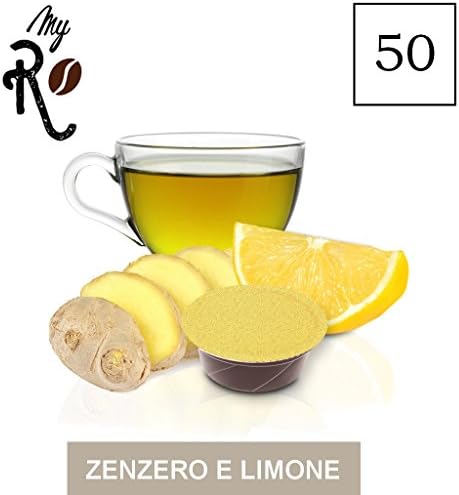 50 A Modo mio® Compatible Tisane Capsule - ginger tisane - 50 x Tisane capsules/pods compatible with all A modo Mio machine - (10 Pack of 5 total of 50 Capsules, 50 servings) - MyRistretto