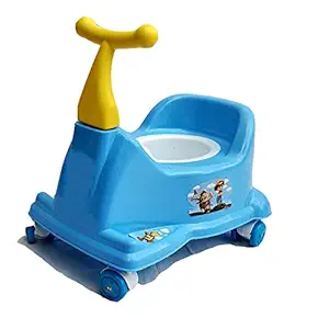 FunBlast Kids Scooter Potty Seat - Toilet Seat for Baby Scooter Travel Potty Seat with Removable Tray for Kids ? (Multicolor; 1 Unit)