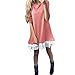 Produktbild VENMO Mode Frauen Lange beiläufige lange Ärmel Pullover Kleid Damen Pullover Kleider Winterkleider Kleid Strickkleider Langarm Mode Stricksweat Strickpullover Lose Sweatkleid Minikleid (Pink, L)