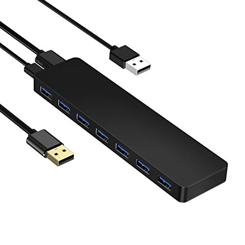 GIKERSY 7-Port USB 3.0 Hub,USB Port Docking Station,Super Speed bis zu 5Gbps Datenhub für MacBook Air,MacBook Pro,MacBook,iMac,Windows Laptops,PS4 sowie PCs und andere USB Geräte (Black) GIKERSY 7-Port USB 3.0 Hub,USB Port Docking Station,Super Speed bis zu 5Gbps Datenhub für MacBook Air,MacBook Pro,MacBook,iMac,Windows Laptops,PS4 sowie PCs und andere USB Geräte (Black)