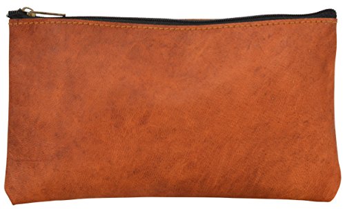 Gusti Leder nature “Lucy“ Schminktasche Kosmetiktasche Kulturtasche Geldbörse Geldtasche Dokumentenmäppchen Kosmetik Tasche Utensilientasche Reisebeutel Ziegenleder Vintage Braun A137b - 6